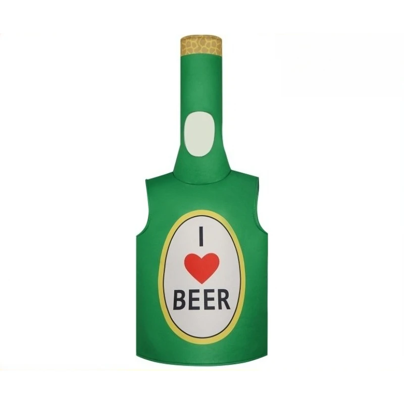 هالوين زجاجة بيرة تأثيري نيسيي-الإبداعية مضحك جوفي الزي-للجنسين مرحلة الأداء ارتداء للحفلات التنكرية تحت عنوان