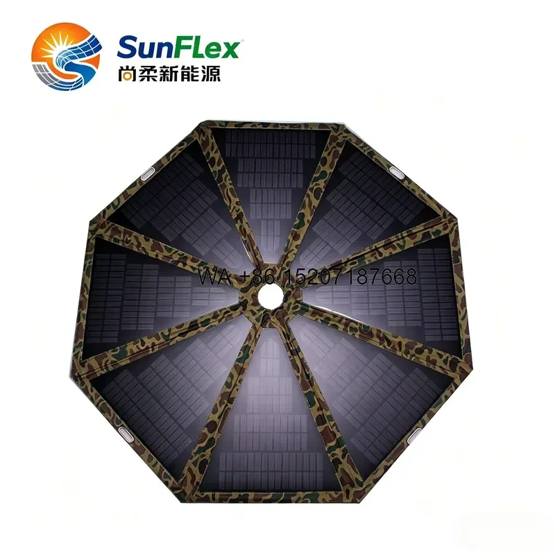 Wmwmnu for SunFlex Back Contact BC Portable High Efficiency 24W 40W 60W Perovskite Solar Energy Flexible Solar Umbrella