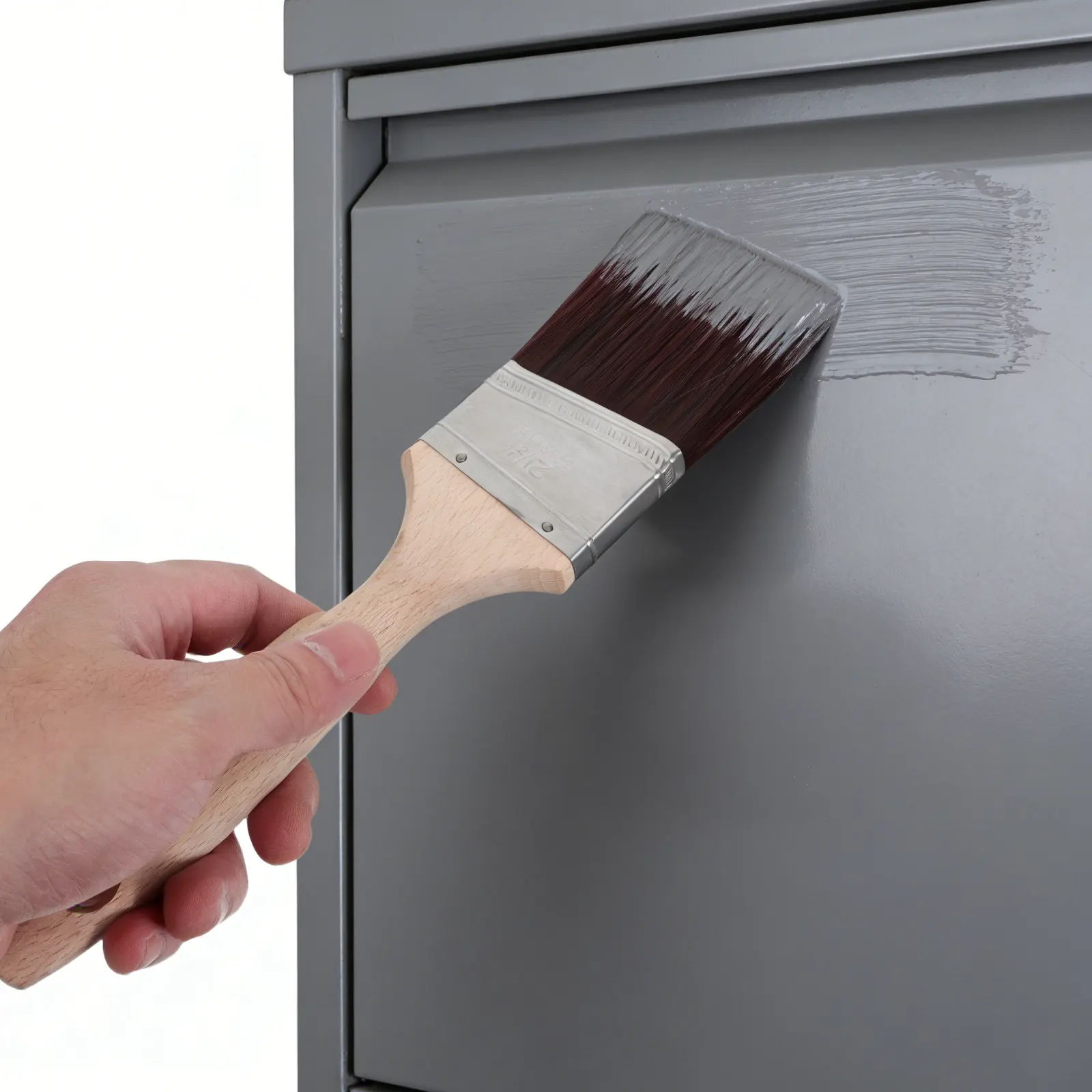 Angled Detail Paint Brush with Dense Latex Bristles Ergonomic Grip for Home Improvement Furniture Refinishing Fence Deck Door