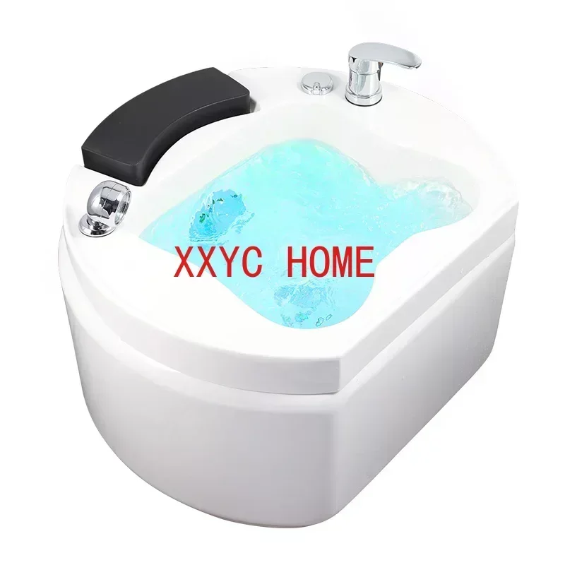 Pedicure Chair Sink with Jet FootBath Basin with Drain for Spa Wash Tub Massage Basins Spa Bathtub Cleanse Care Soaking