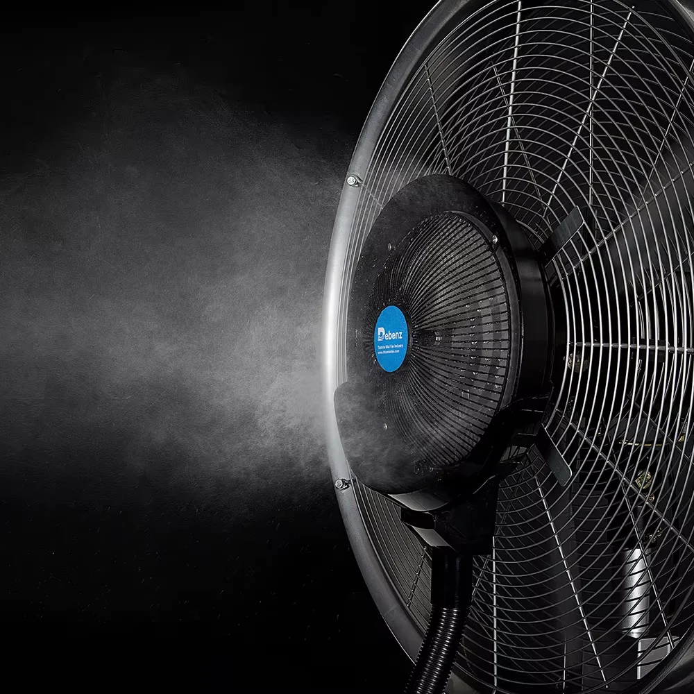 Electric Metal Air Mist Cooler for Outdoor Hotels Upright Mr. Water Fan 110 Volt RoHS CB Certified Floor Cooling