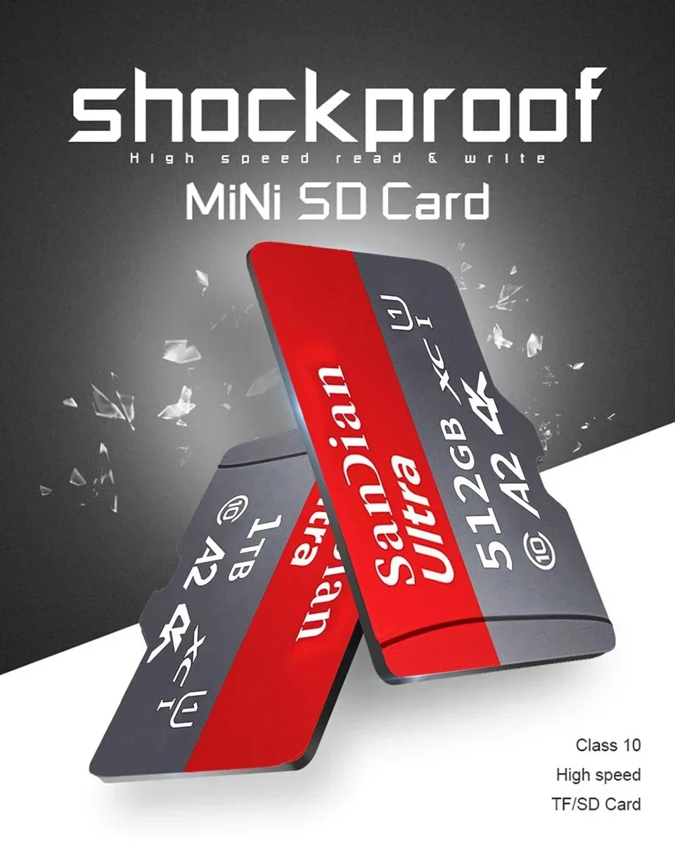 512GB SD Card  64GB 128GB 256GB Memory Card Micro TF SD UHS-I U3 for Smartphone File Storage Backup - view 6