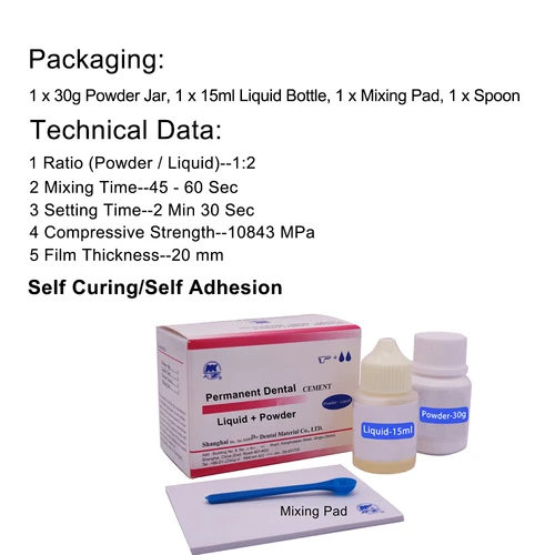 Imagen 2 del producto Kit de cemento Dental permanente para dientes, puente de corona, Gic Fuji, adhesivo súper fuerte para prótesis Dental, Material de odontología
