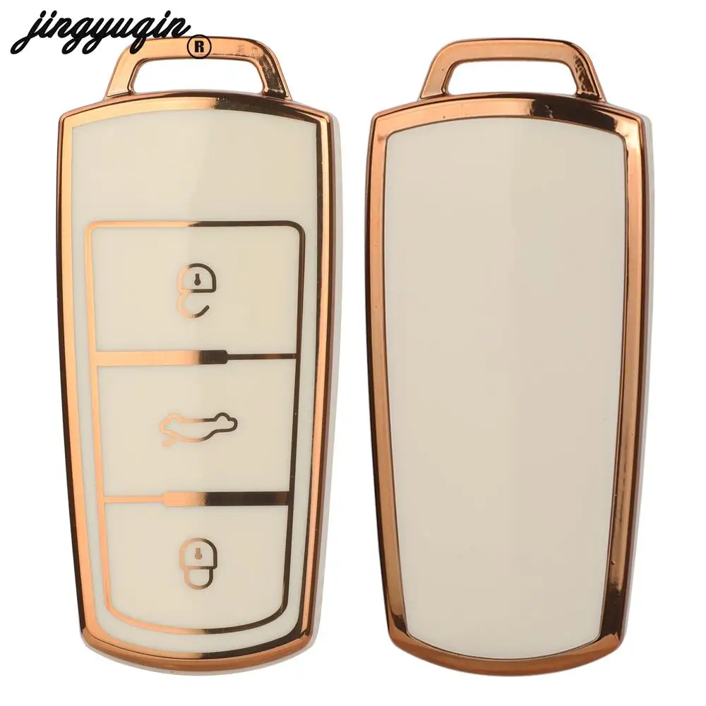 jingyuqin TPU Car Key Case Cover for VW/Volkswagen CC Passat B6 B7 Passat 3C CC Maogotan R36 B5 B7L Protector Auto Accessories