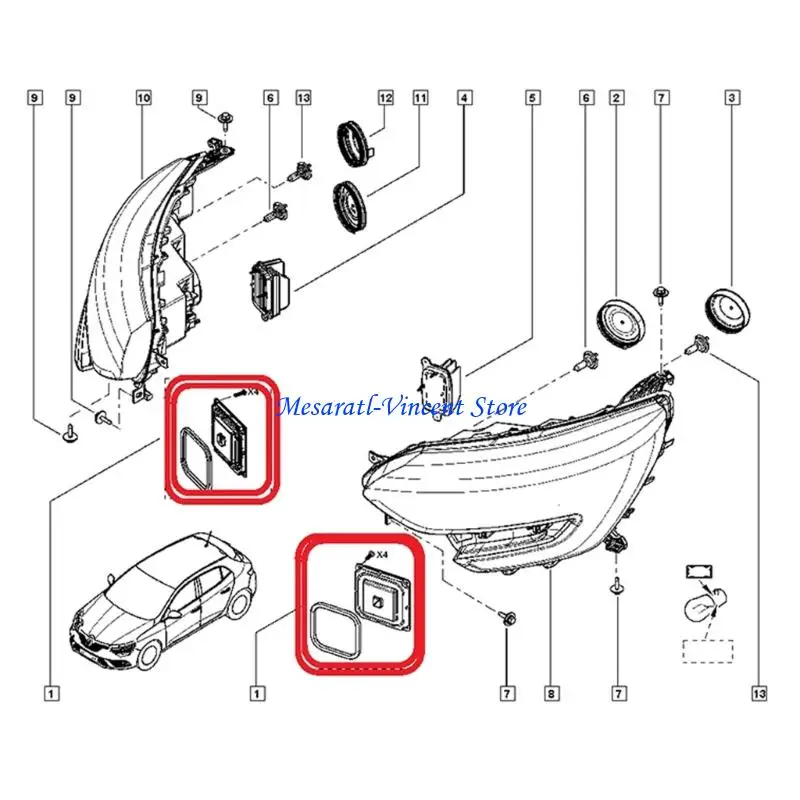 A70F Hochleistungs-LED-Treibermodul mit schneller Reaktion und Haltbarkeit 260553472R Auto-LED-Scheinwerfer-Steuermodul – Detail 5