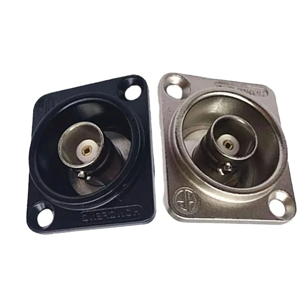 BNC موصل 1 قطعة مزدوجة D-نوع لوحة جبل أنثى إلى أنثى RF محول لنظام CCTV مراقبة الصوت المحوري #4