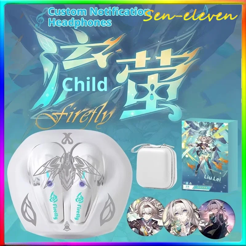 

Firefly Bluetooth Headphones, Honkai Star Rail Merch, RGB Gaming Earbuds with Character Voice, Anime Cosplay Gift for Fans