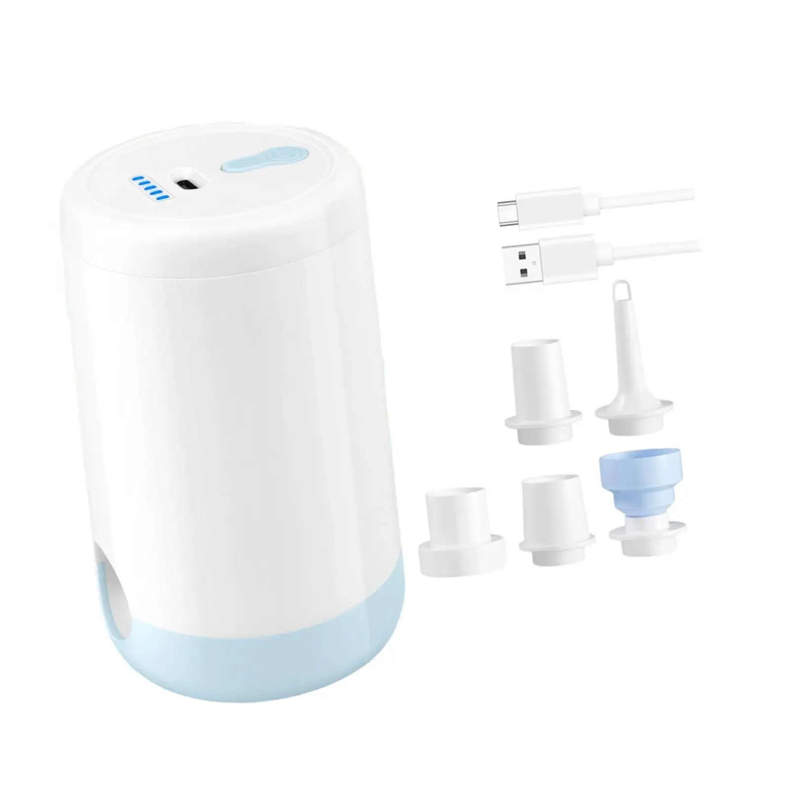Household Electric Air Pump Plastic Quick Inflate Deflate Device for Inflatable Pool Toys Bed Camping Storage Bags