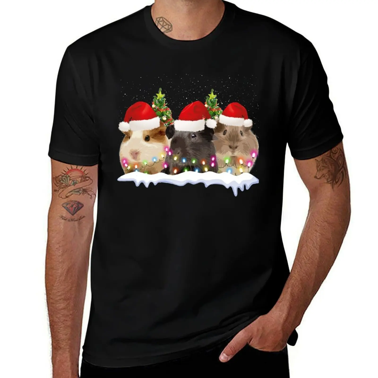 

Guinea Pig Lover Christmas Merry Pigmas Gift For Mom, Wife or Girlfriend T-Shirt