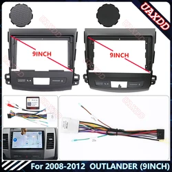 For 2008-2012 OUTLANDER 9INCH Car DVD Radio Android Stereo Audio Screen Multimedia Video Player Navigation Harness Cables Frame