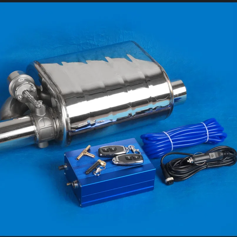 

304 stainless steel variable sound vacuum valves exhaust universal car sound whistle muffler exhaust pipe