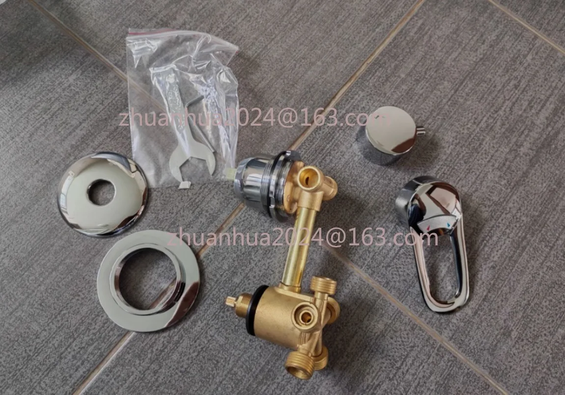 New 1set  Integral Shower Room Faucet Accessories Hot and Cold Water Gear Switch Mixing Valve All Copper Water Separator