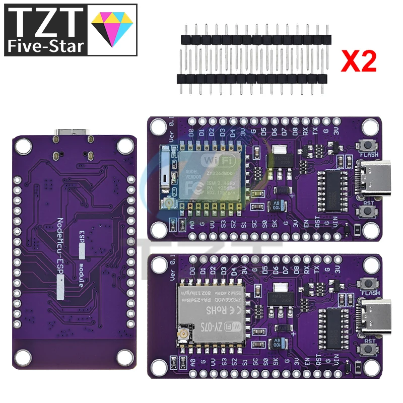 1PCS Type-c USB Nodemcu Lua ESP8266 Development Board Serial Wireless WiFi CH340 ESP-07/07S Module For Arduino