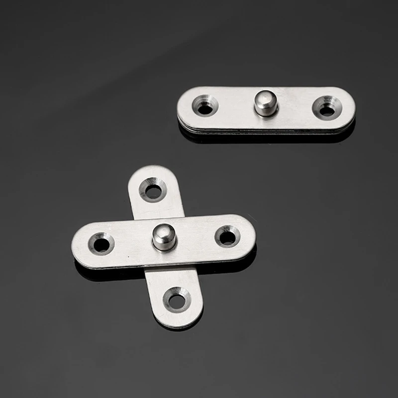 10PCS Shed Door Hinges Kitchen Cabinet  360 Degree Rotation Pivot Stainless Steel Rotating Rotatable 57X16 Mm