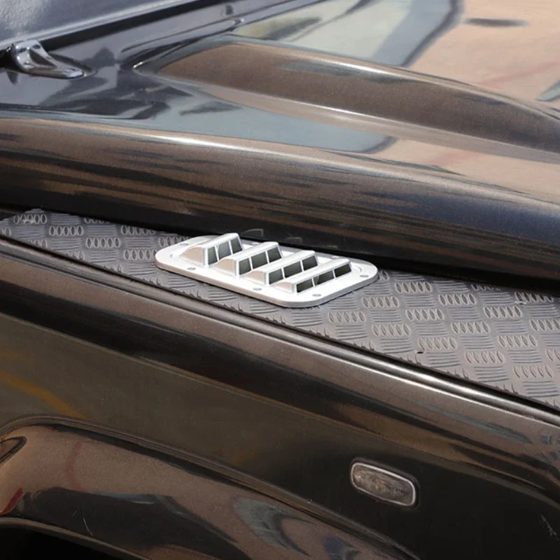 

Black Car Front Engine Hood Bonnet Vents Air Outlet Cover Trim Car Accessories For Land Rover Defender 90 110 130 2004-2019