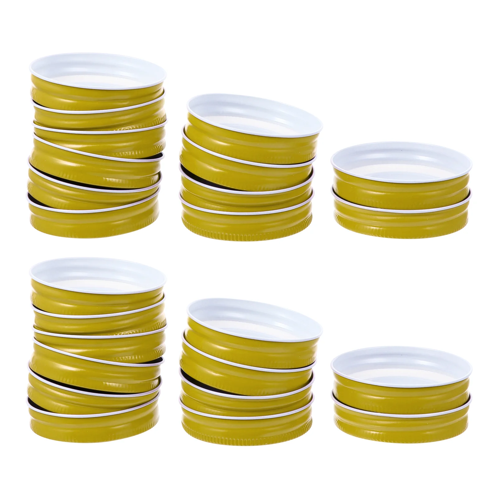 

12 Pcs Mason Jar Lids Reusable Round Tinplate Concrete Covers Cup Storage Solid