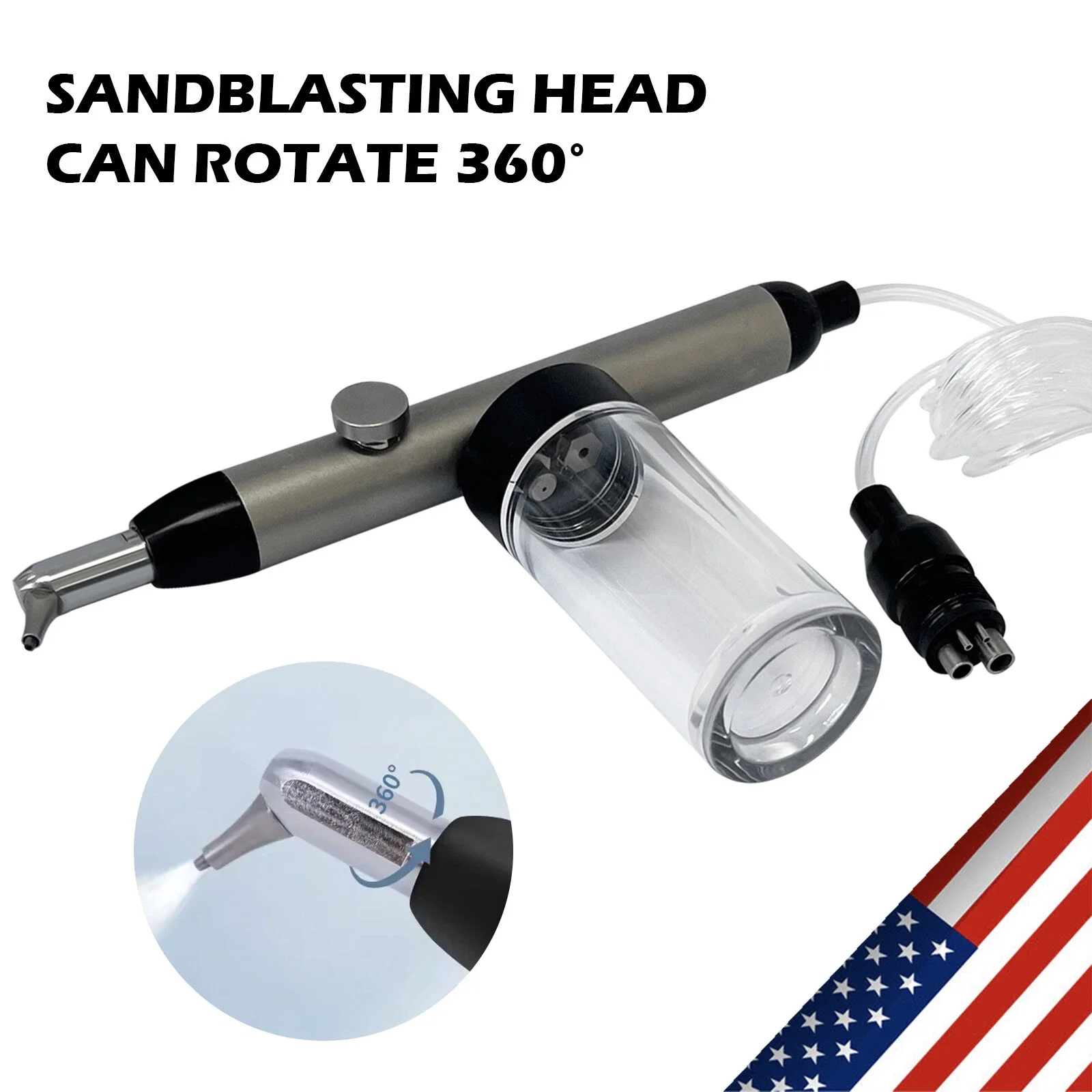 

Dental Aluminum Oxide Air Abrasion Polisher Microblaster Sandblasting Gun &Water