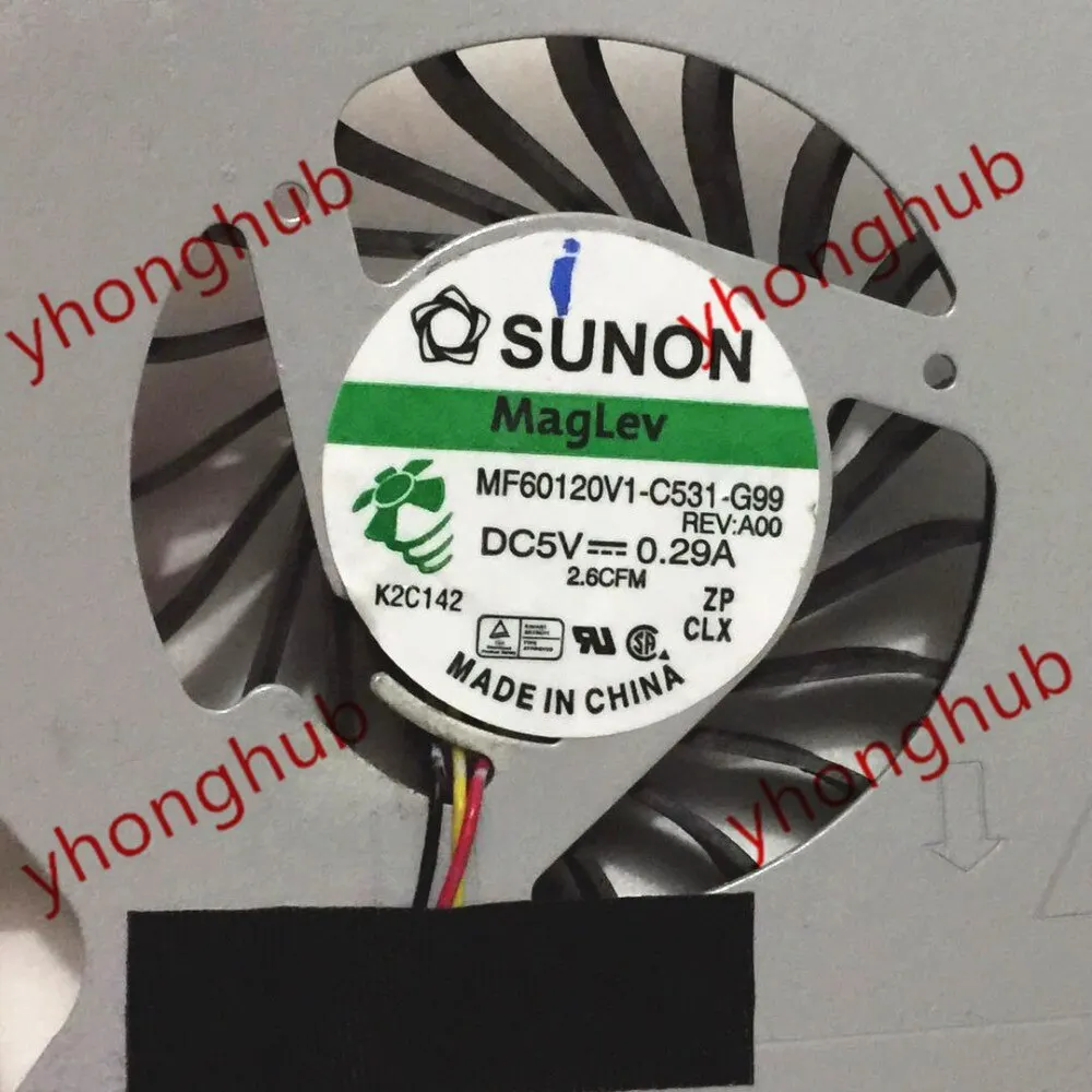 SUNON MF60120V1-C531-G99 MF60120V1-C530-G99 3-wire DC5V 0.28A مروحة تبريد الخادم يمكن أن تحل محل الطرازين