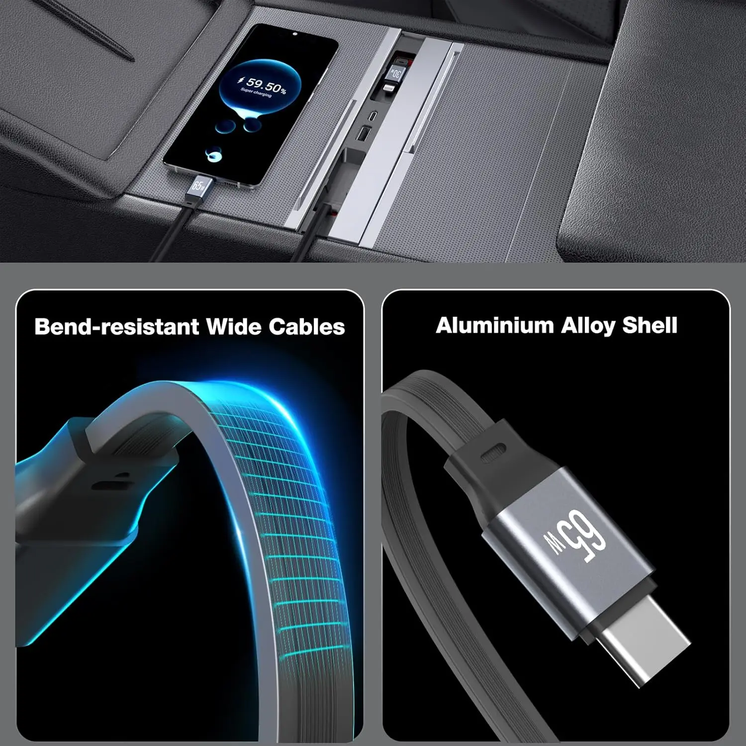Für Tesla Model Y Juniper 2026 Ausziehbarer Mittelkonsolen-USB-Hub Model 3 Highland Telefonladegerät Schnell-Ladestation – Detail 8