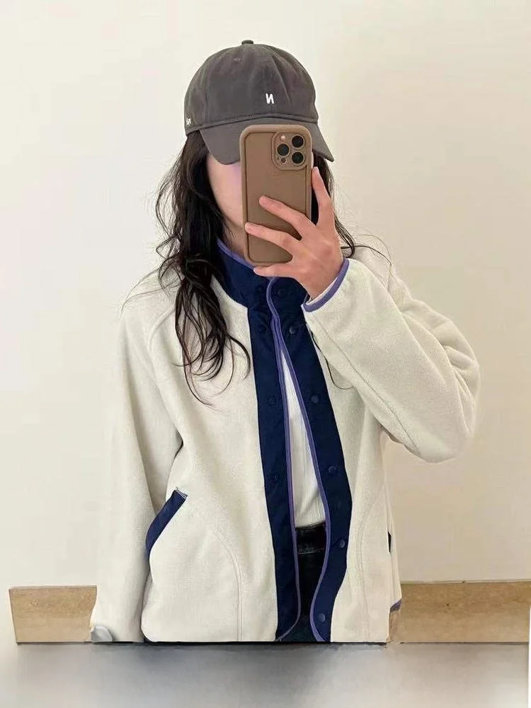 

Outdoor Faionable Fce Pullover Cardigan Men's Windproof Stand Collar Inner irt Casual Sle Stand Fit Polyes...