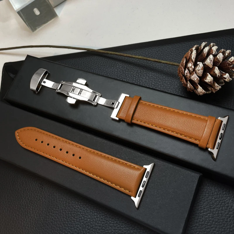 Leather Strap For Apple watch band 45mm 41mm 44mm 40mm 42mm 38mm ultra 49mm bracelet correa watchband iWatch series 8 7 SE 6 5 3