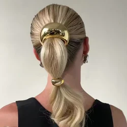 Bandeaux de cheveux géométriques en métal punk pour femmes et filles, chouchous élastiques, ULà cheveux, bandes de sauna, accessoires pour cheveux, mode, cadeaux