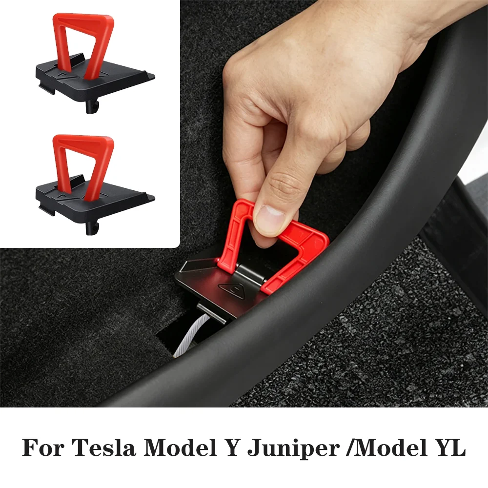 For Tesla Model YL Model Y Juniper 2025 2026 Rear Door Emergency Handle Emergency Mechanical Unlock Switch Pull Rope Accessories