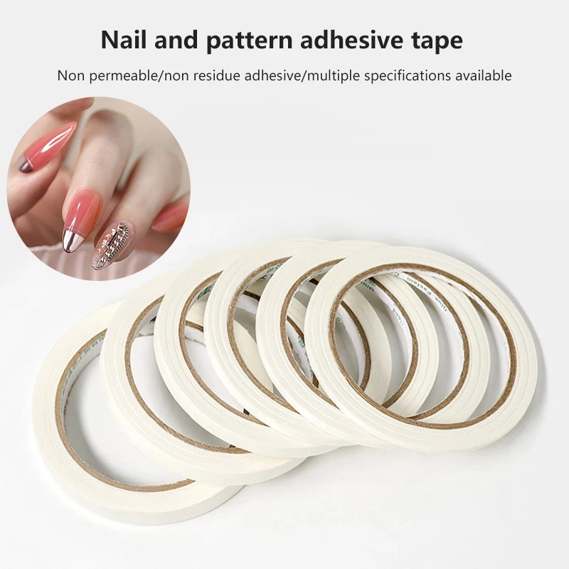 2 Rolls Professional Nail Art Striping Masking Tape Self Adhesive Line Guide Tape DIY Manicure Pattern Design Decoration Tools