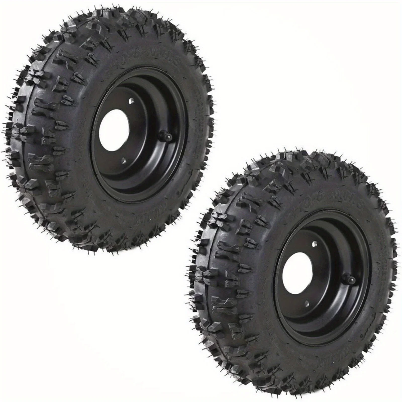 

2 Set 4.10-6 Offroad Tire Tyre 3 Lug Rim Wheel Assembly Go Kart ATV Quad Bike
