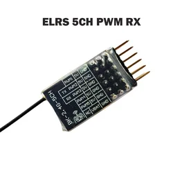 BAYCK ELRS 2.4G 5CH PWM ExpressLRS Receiver with 2.0dBi 2.4G Copper Pipe Antenna PWM/CRSF Protocol for RC FPV Fixed Wing Drones