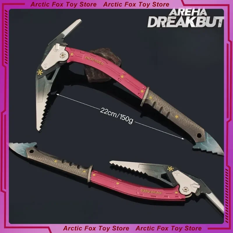 

22cm Arena Breakout Game Peripherals Winter Ice Axe Melee Weapons Model Collapsible Sickle Alloy Ornaments Collection Toys Kids