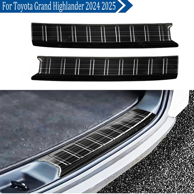 

Для Toyota Grand Highlander 2024 2025 автомобильные аксессуары, внутренний бампер, наклейки на ноги, порог багажника, педаль, защитная полоса, накладка