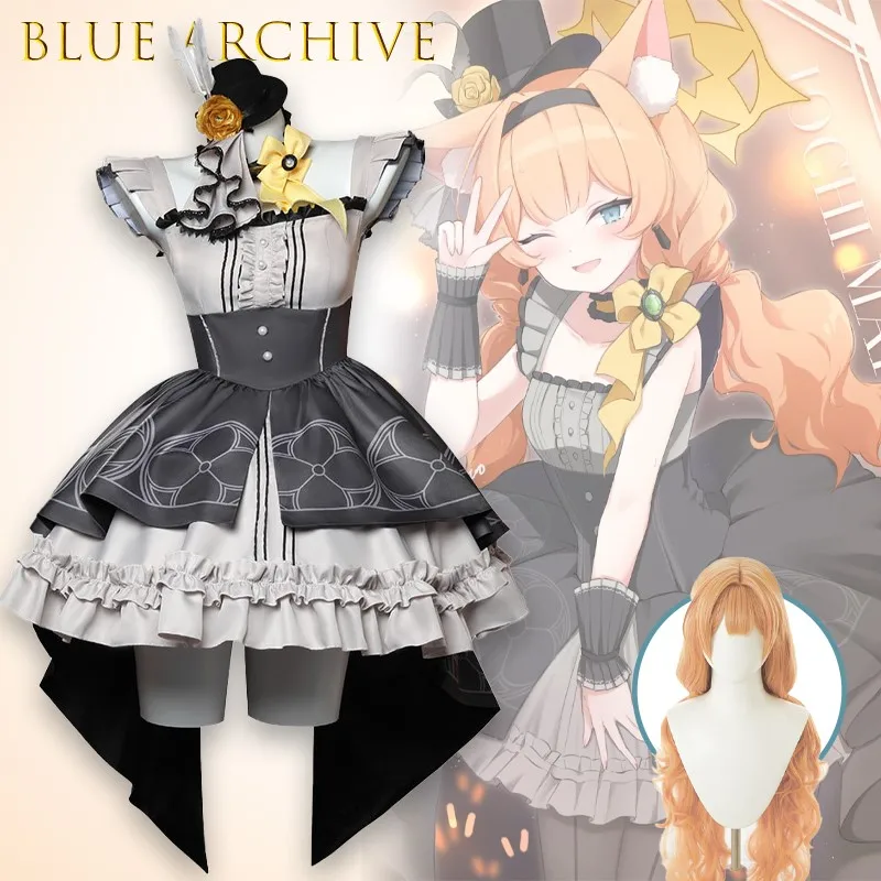 

‌Blue Archive Mari Cosplay Costume Halloween Lolita Dress Anime Game Character Outfit Party Gothic Maid Cross Border Hot Sell