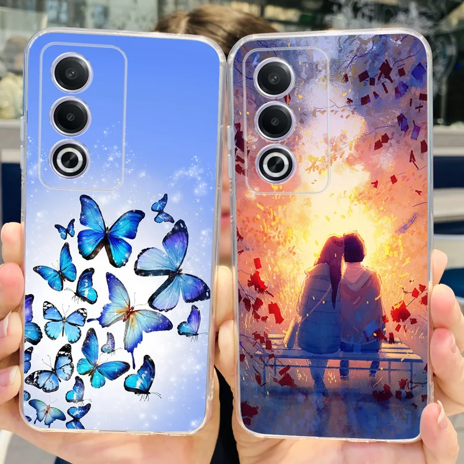 For Oppo A80 5G Case OppoA80 CPH2639 Stylish Star Sky Cat Painted Cover Soft Silicone Phone Case For Oppo A3 Pro 5G A3pro Bumper