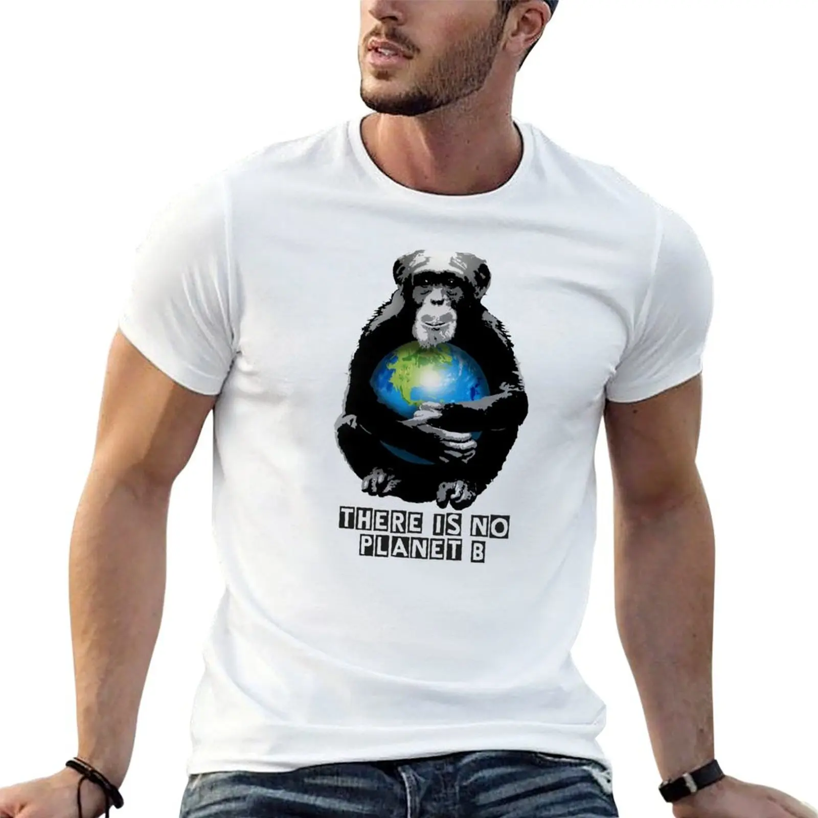 There is no planet B (light color fabric) T-Shirt Basic Breathable Solid Color T-Shirt