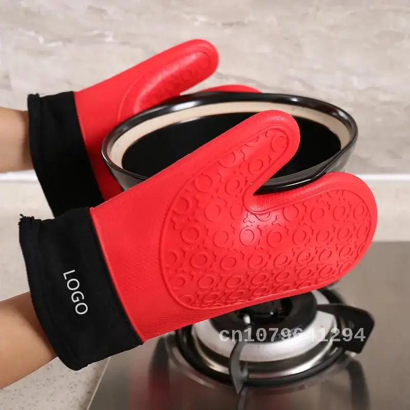 

Gloves Heat-Resistant Silicone Barbecue Cooking Gants Kitchen Silicone Microwave Mittens Oven Glove Home Heat Resistant