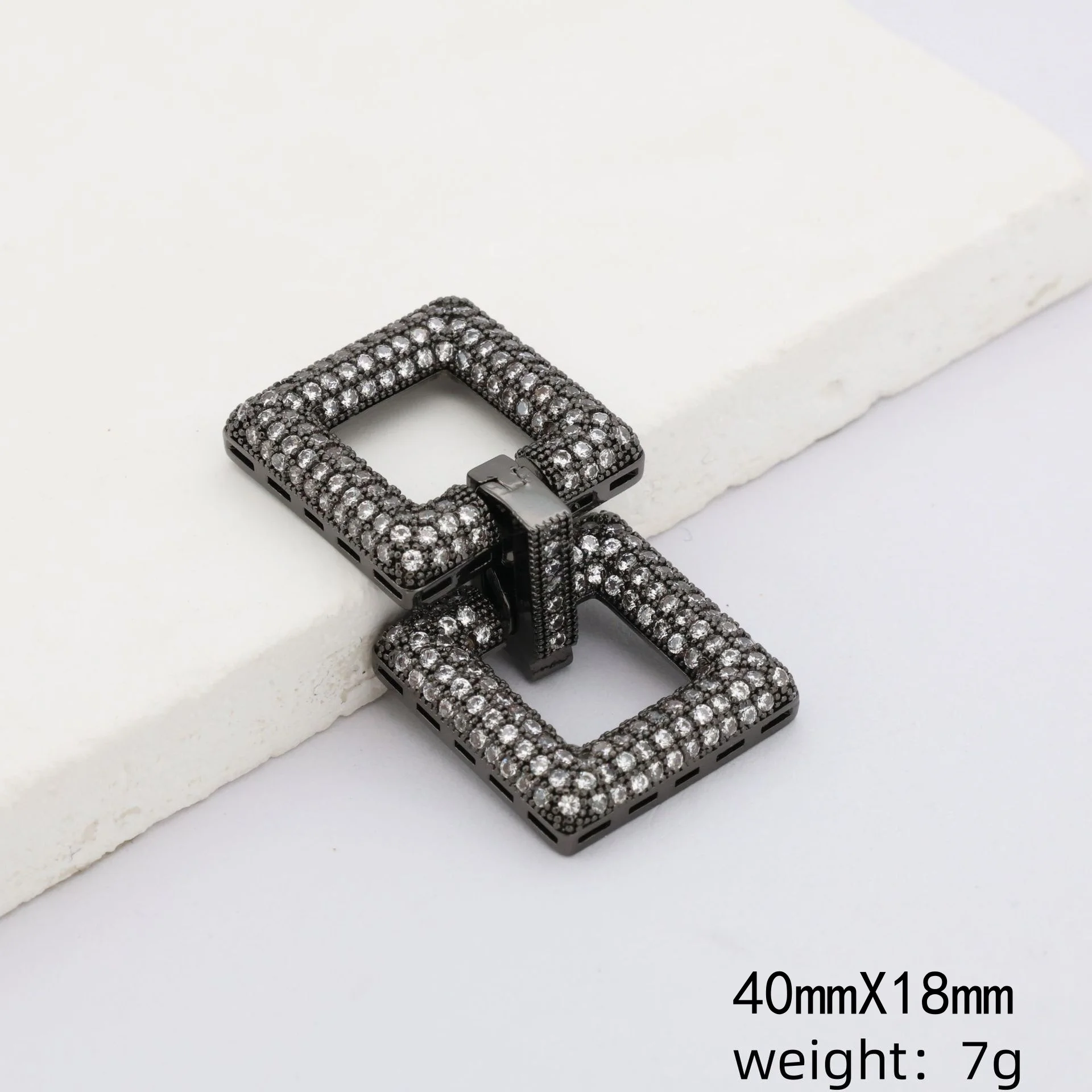 1 Piece Elegant Trendy Fashionable Full-set Zirconia Heart-shaped 8-shaped Clasp DIY Jewelry Pearl Necklace Connector Accessory