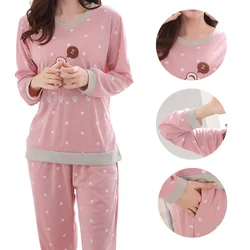 Pijama de otoño para mujer y niña, conjunto de camisón, ropa de dormir para el hogar