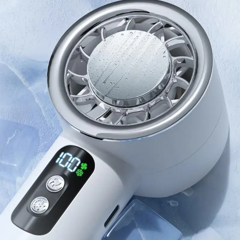 

D0AB Portable Handheld Fan 100 Speed Ice Cooling Desk Fan Quiet Handheld Fan