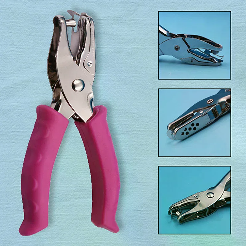 Kawaii Single Handheld Circle Shaped Hole Puncher Capacity 3-6mm Scrapbooking Paper Diy Craft Shape Cutter Perforator