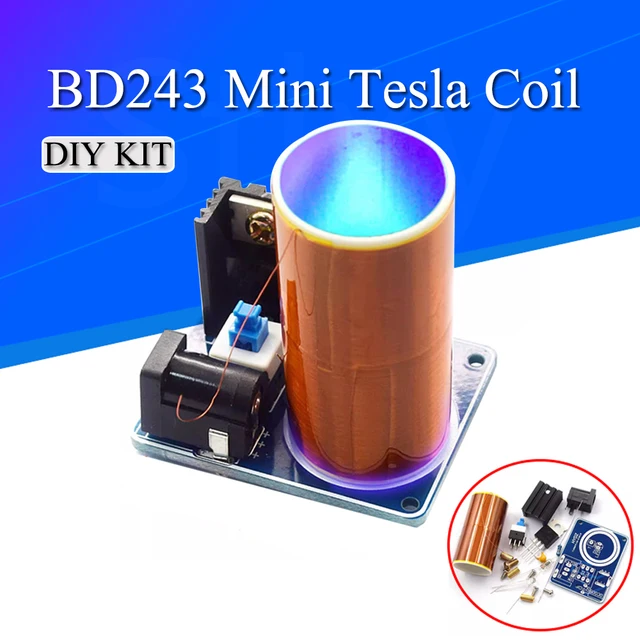 BD243 Mini zestaw cewek tesli magiczne rekwizyty DIY części puste światła technologia elektronika Diy BD243C