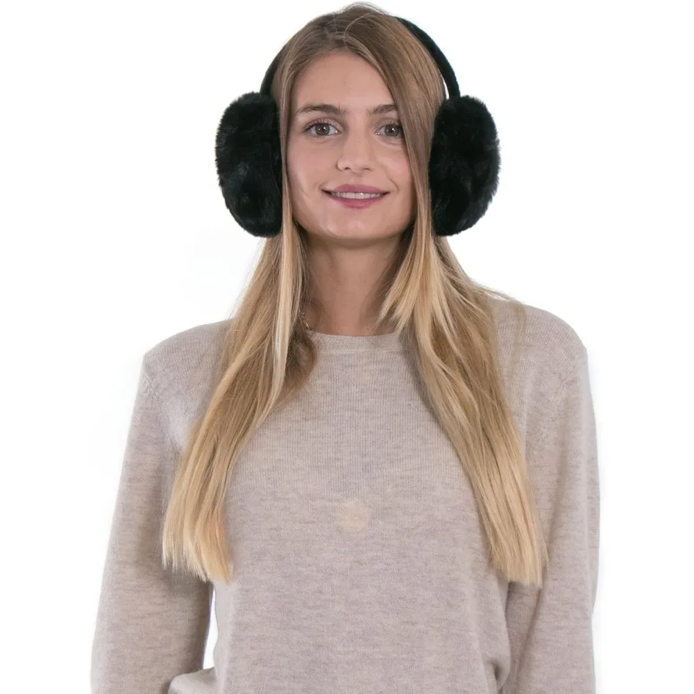 غطاء أذن شتوي دافئ من الفرو الصناعي للجنسين للاستخدام الخارجي قابل للطي لتدفئة الأذن #2
