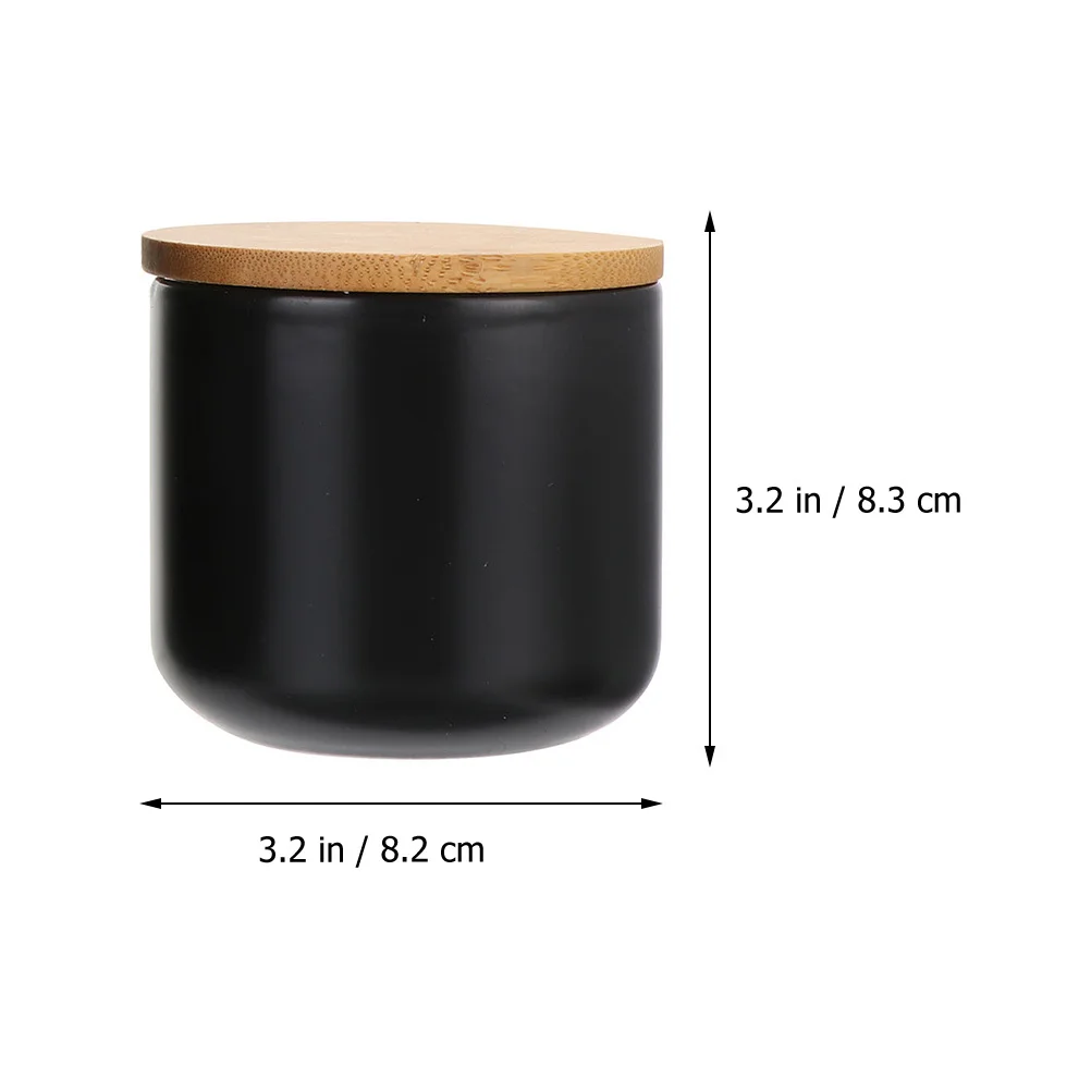 

Ceramic Tea Canister with Bamboo Lid Small Portable Sealing Storage Jar for Tea Coffee Beans Spice Nuts Food Container