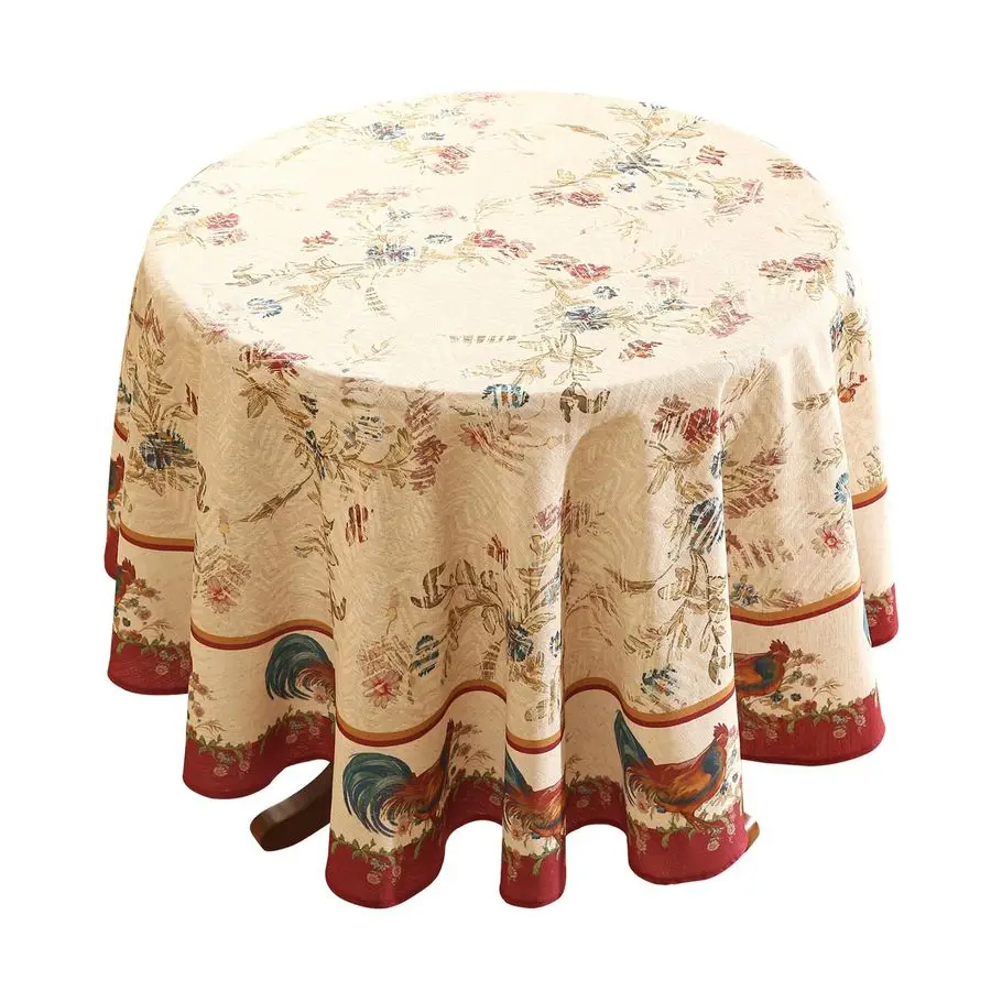 

Designer Vintage Linen Small Round Tablecloth,Vintage Red Animals Pattern Floral Tablecloths,Decoration Table Cover for Kitchen