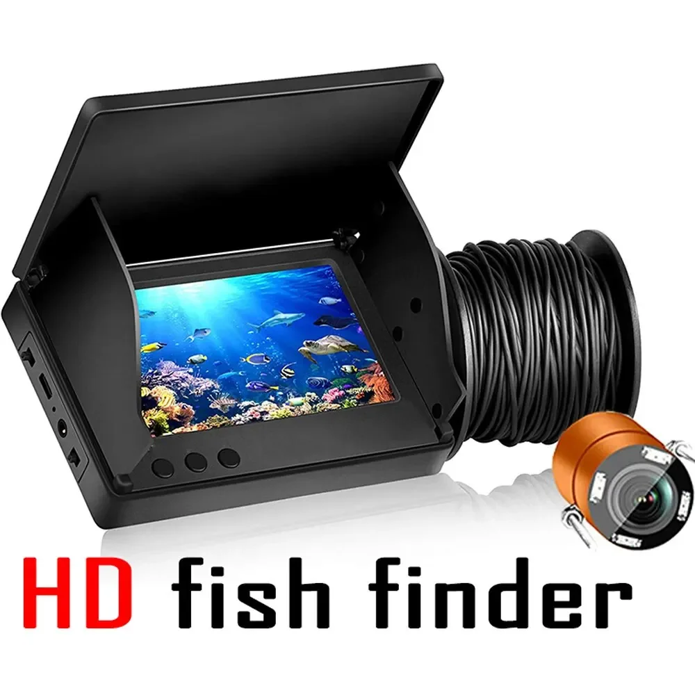 Fish Finder LCD 4.3 Inch Display Underwater 220° Fishing Camera Waterproof IPS 1080P 9 Hours Endurance Night Vision 15/20/30m