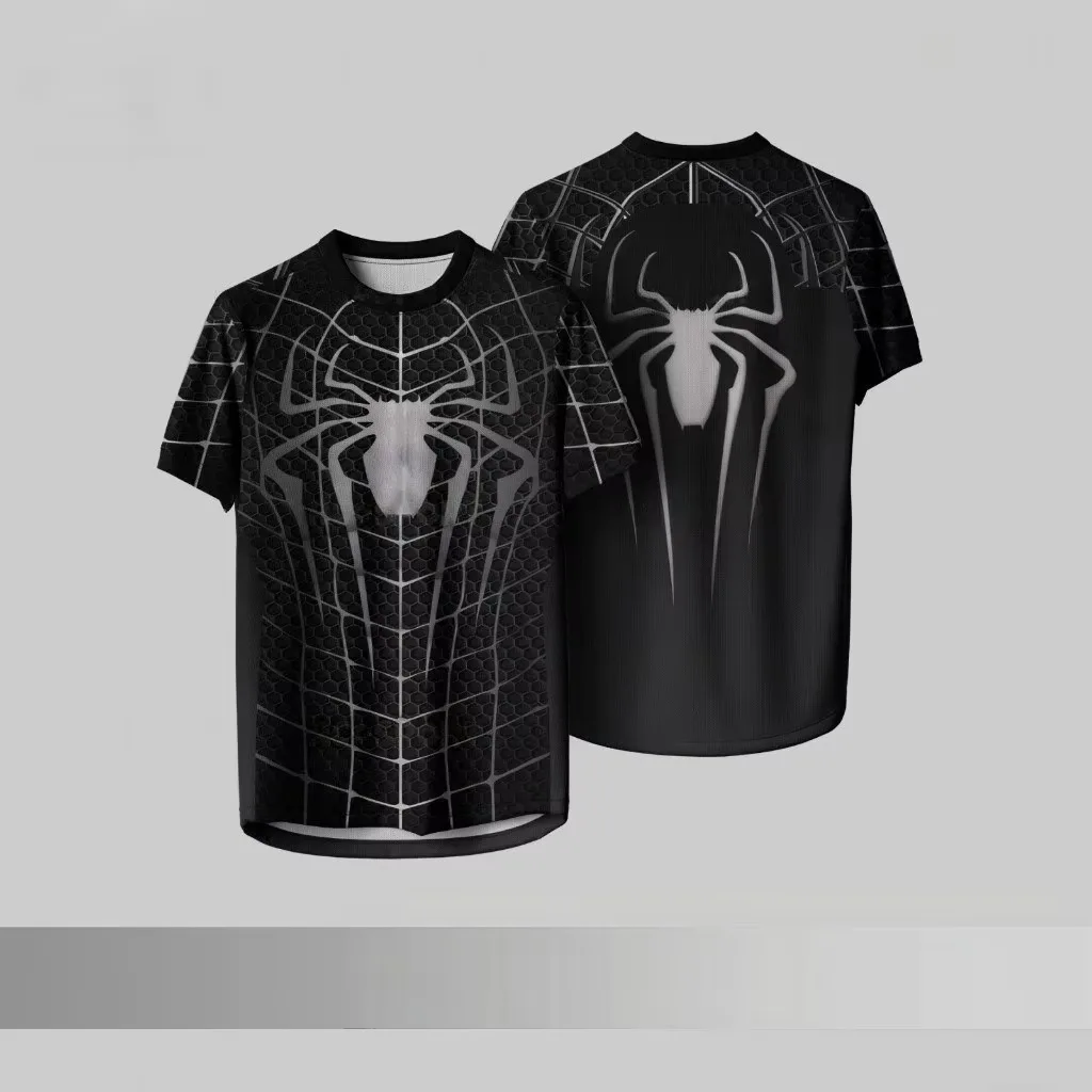 2026 Eltern-Kind Spider Hero Grafik-Jersey, Rot-Blau-Gold 3D-gedrucktes Kurzarm-T-Shirt, Polyester Familien-Matching-Oberteile – Detail 6