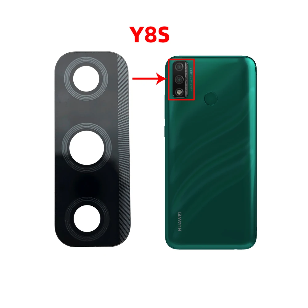 Rear Back Camera Glass Lens For Huawei Y8S Camera Glass Lens Glass + Sticker Replacement Repair