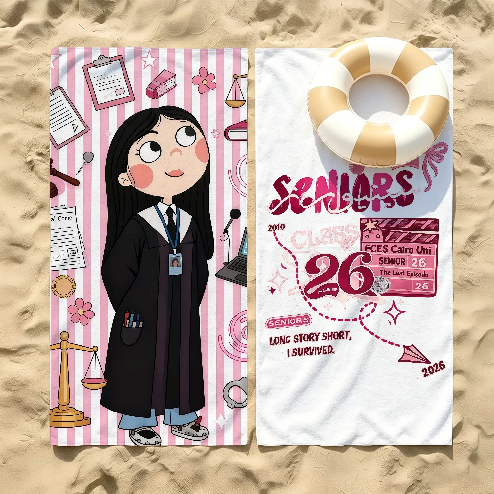 

2026 Graduation Towel For Beaches Yoga Studios Gyms Hot Springs Swimming Pools And Picnics