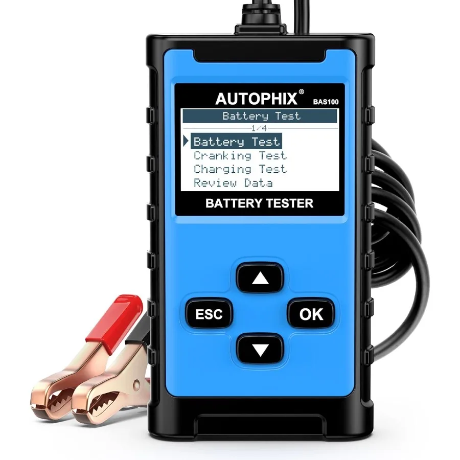 

BAS100 Car Battery Tester 12V 24V Accurate Automotive Load Meter Alternator Analyzer 1002000 CCA Load Tester for Vehicles Inclu