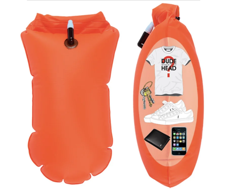 Inflatable Waterproof Dry Bag Tow Float open water swim buoy For Safe Swimming Training